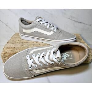 Vans Women's Light Gray Canvas Athletic Shoes